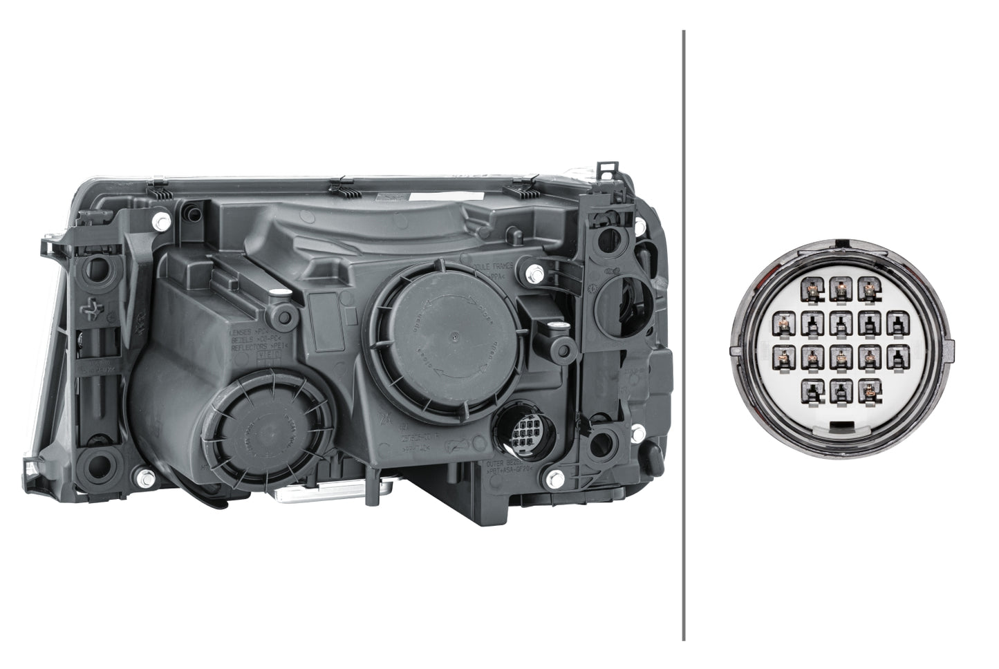 HELLA Bi-Xenon-Headlight - right - for e.g. Range Rover Sport (L320) 1EL238022-821