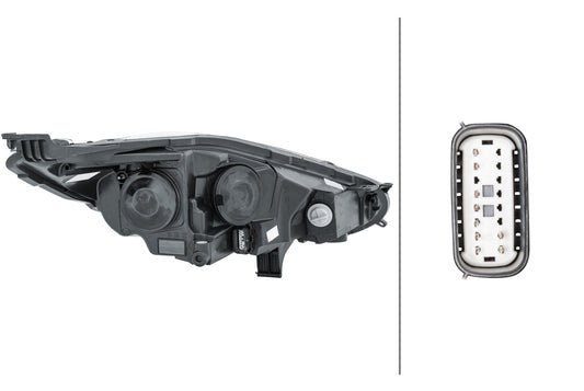 HELLA Halogen-Headlight - left - for e.g. Ford Fiesta VI (CB1, CCN) 1EL354803-051