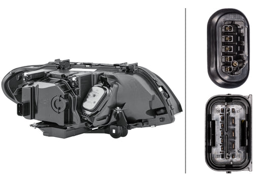 HELLA Halogen/Bi-Xenon-Headlight - left - for e.g. BMW X5 (E53) 1EL224485-411