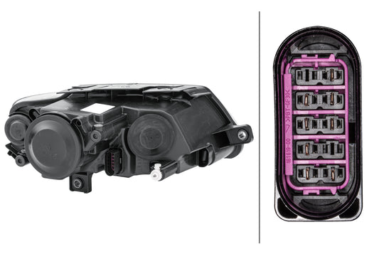 HELLA FF/Halogen/DE-Headlight - left - for e.g. VW Passat Variant (3C5) 1EL247014-011