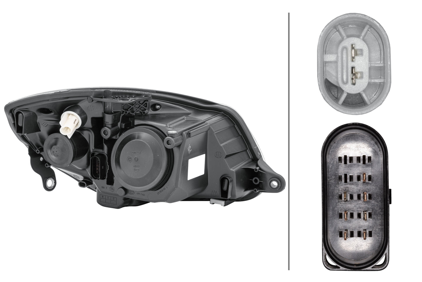 HELLA Halogen/FF/Dual Headlight-Headlight - left - for e.g. Skoda Fabia II (542) 1EL247025-251