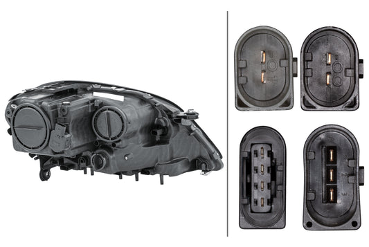 HELLA Halogen/FF/DE-Headlight - left - for e.g. Mercedes-Benz M-Class (W164) 1EL263064-011