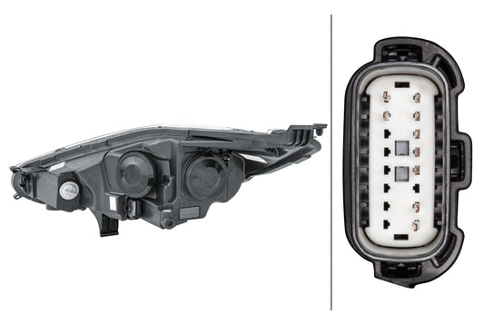 HELLA Halogen-Headlight - right - for e.g. Ford Fiesta VI (CB1, CCN) 1EL354803-061