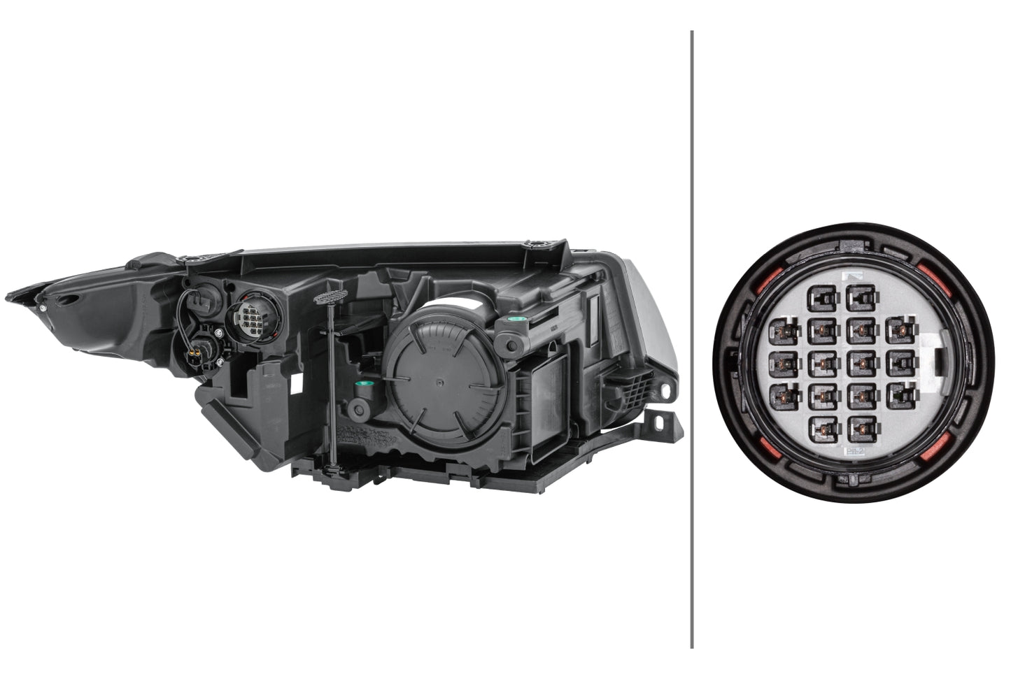 HELLA Halogen-Headlight - left - for e.g. Range Rover Evoque (L538) 1EL354806-091