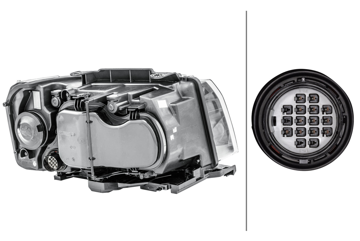 HELLA LED/Halogen-Headlight - left - for e.g. Land Rover Freelander 2 (L359) 1LJ354813-011