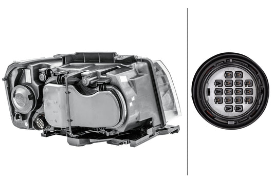 HELLA LED/Halogen-Headlight - left - for e.g. Land Rover Freelander 2 (L359) 1LJ354813-011