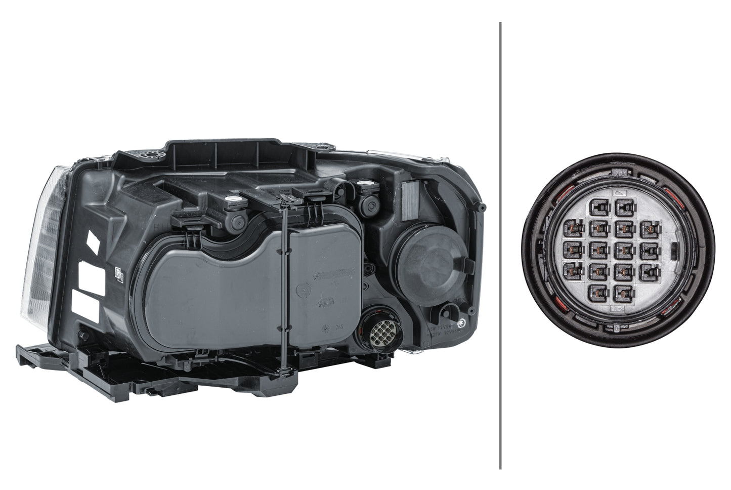 HELLA LED/Halogen-Headlight - right - for e.g. Land Rover Freelander 2 (L359) 1LJ354813-021