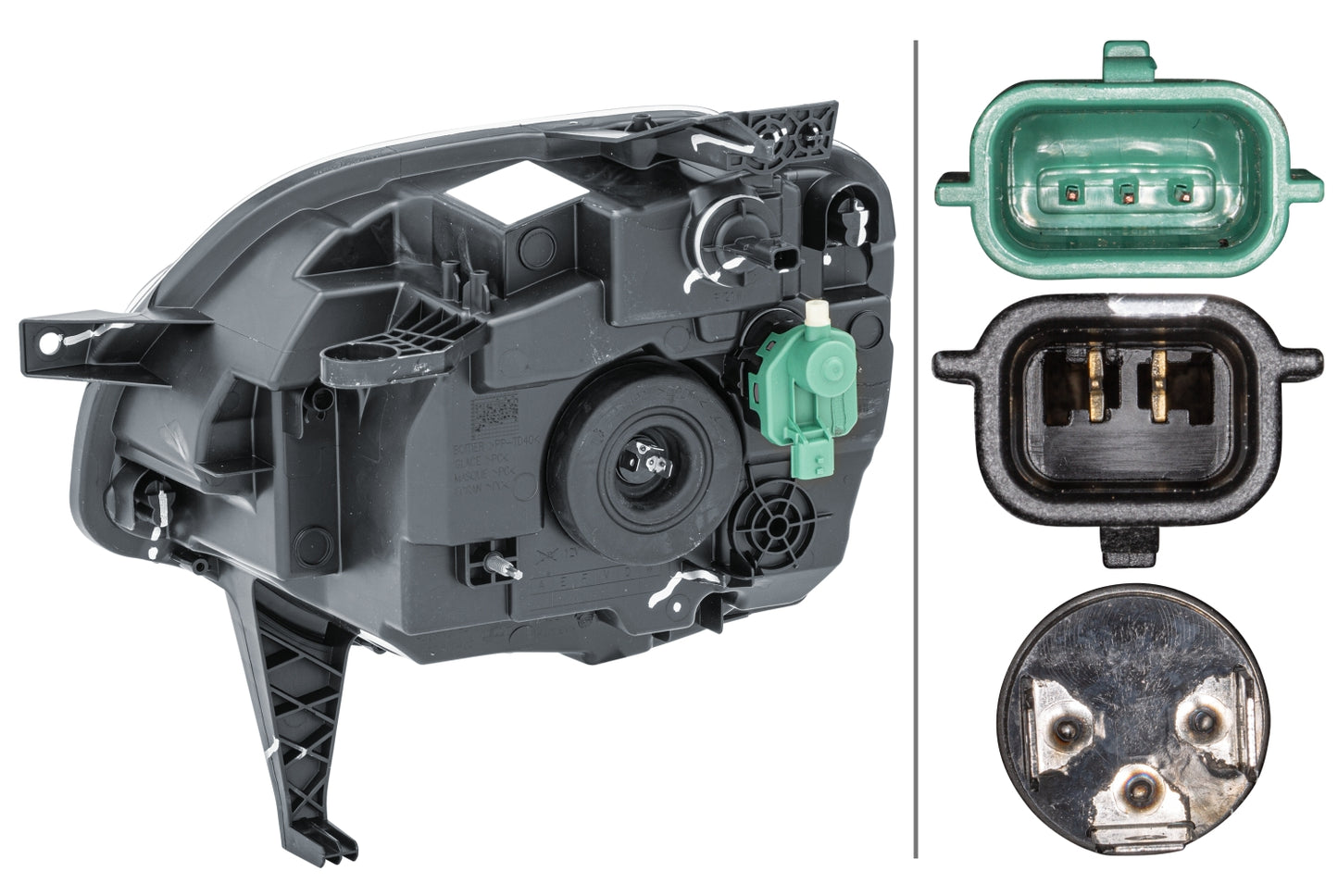 HELLA Halogen-Headlight - right - for e.g. Renault Twingo III (BCM_) 1LD011561-041