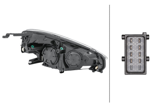 HELLA Bulb-Headlight - left - for e.g. Opel Adam (M13) 1LH354811-071