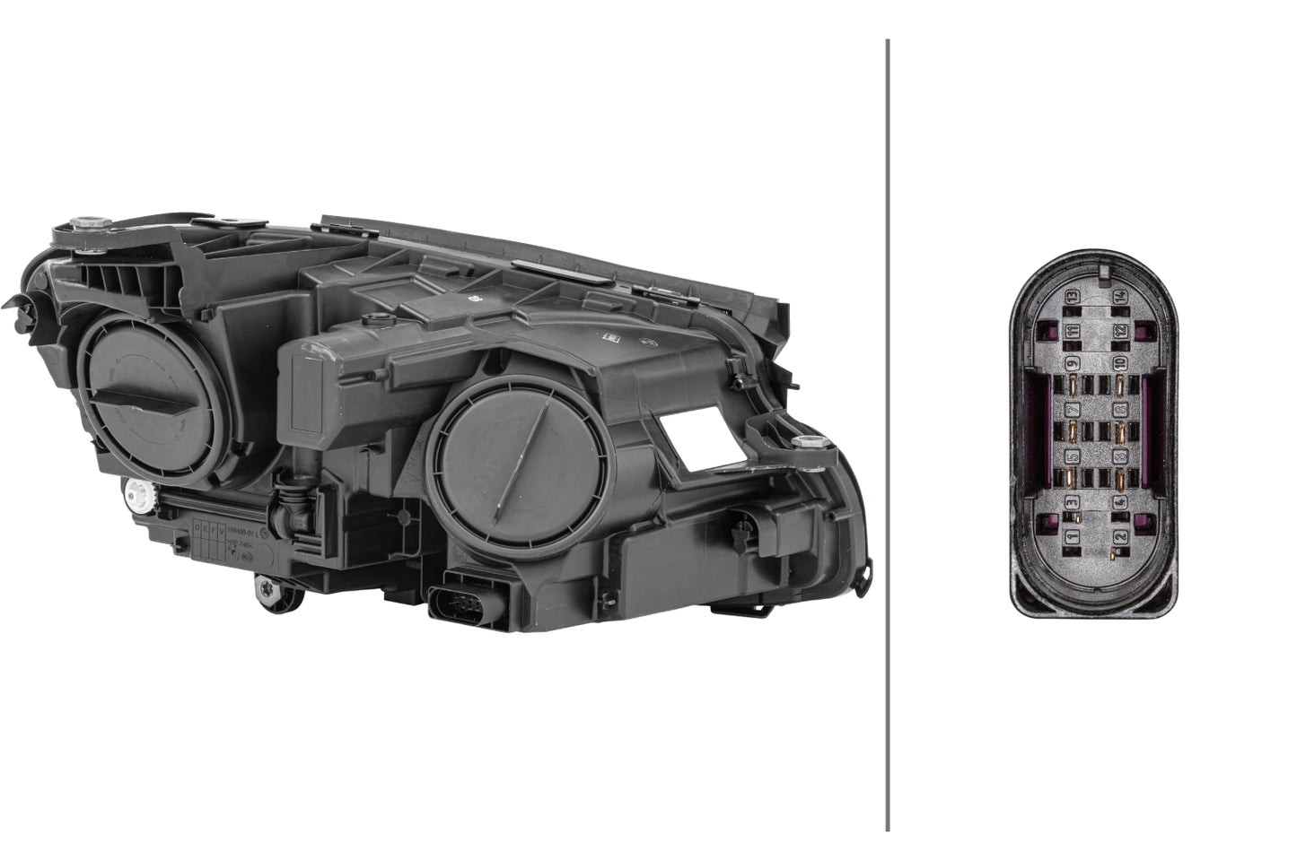 HELLA Halogen-Headlight - left - for e.g. Mercedes-Benz E-Class (W213) 1LG012076-071