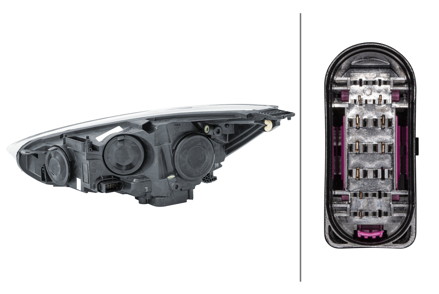 HELLA Bulb-Headlight - right - for e.g. Ford Focus III 1LE354827-041
