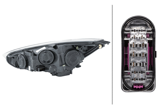 HELLA Bulb-Headlight - right - for e.g. Ford Focus III 1LE354827-041