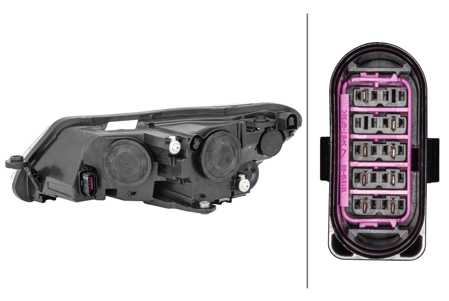 HELLA Halogen/FF-Headlight - right - for e.g. Skoda Superb III Estate (3V5) 1LJ011939-041