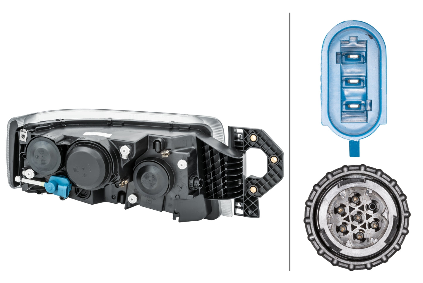 HELLA Halogen-Headlight - left - for e.g. Renault Trucks Premium II Route 1LL011899-431