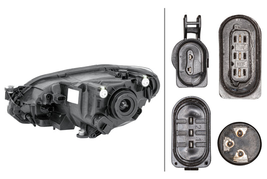 HELLA FF/Halogen-Headlight - right - for e.g. VW Up (121, 122, BL1, BL2) 1LL012644-041