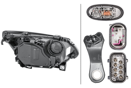 HELLA Halogen/Bi-Xenon-Headlight - left - for e.g. BMW 5 (E60) 1LL163081-001