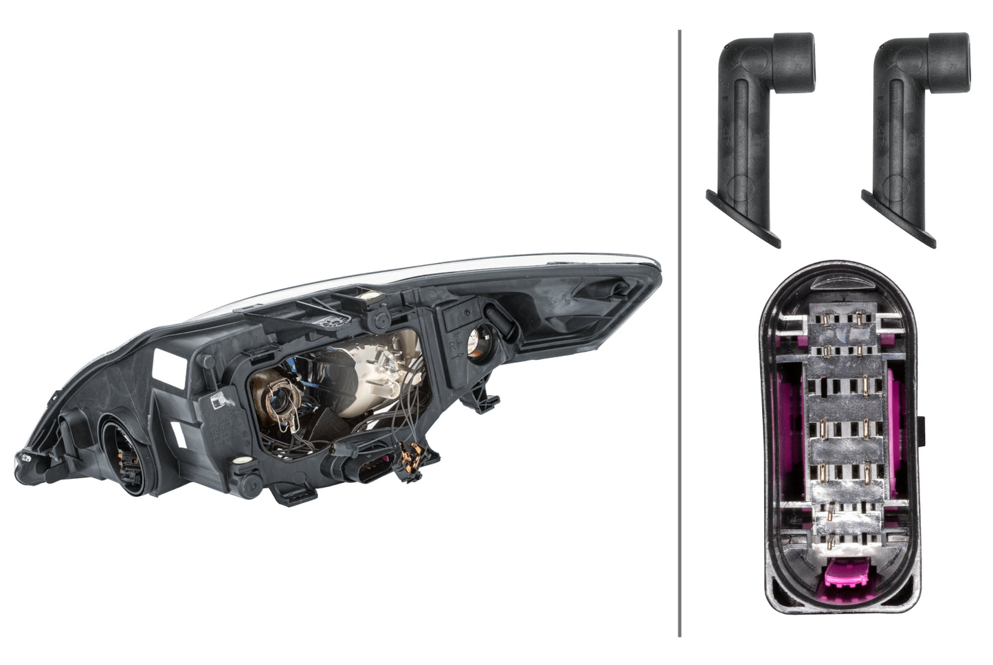 HELLA Halogen/DE-Headlight - right - for e.g. Ford Mondeo IV Turnier (BA7) 1ZL010541-081
