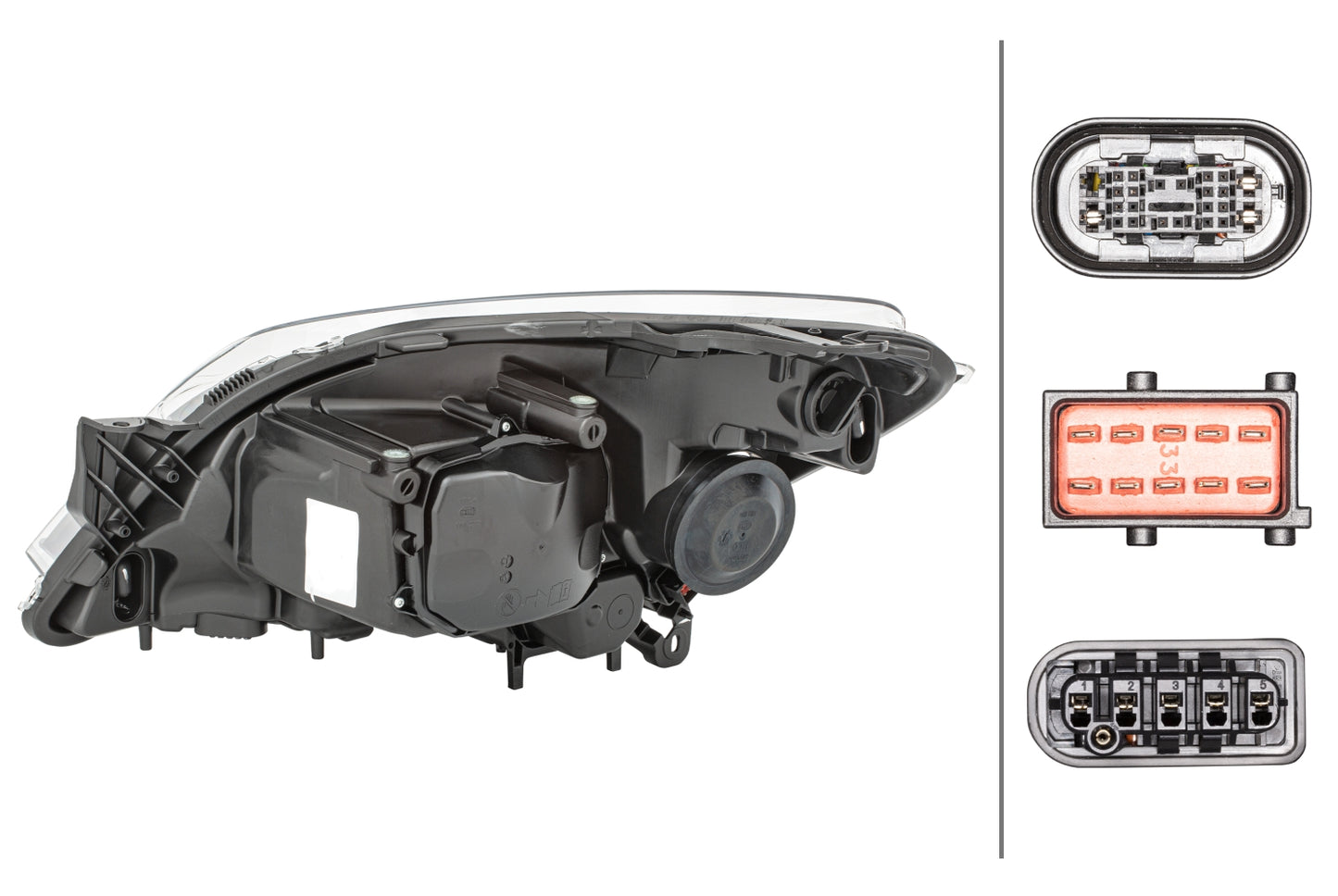 HELLA Bi-Xenon/Halogen-Headlight - right - for e.g. Opel Astra H (A04) 1ZS008710-321