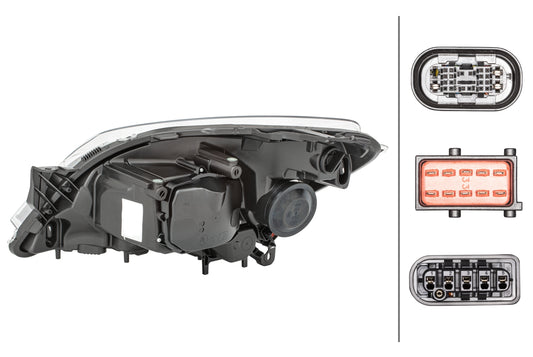 HELLA Bi-Xenon/Halogen-Headlight - right - for e.g. Opel Astra H (A04) 1ZS008710-321