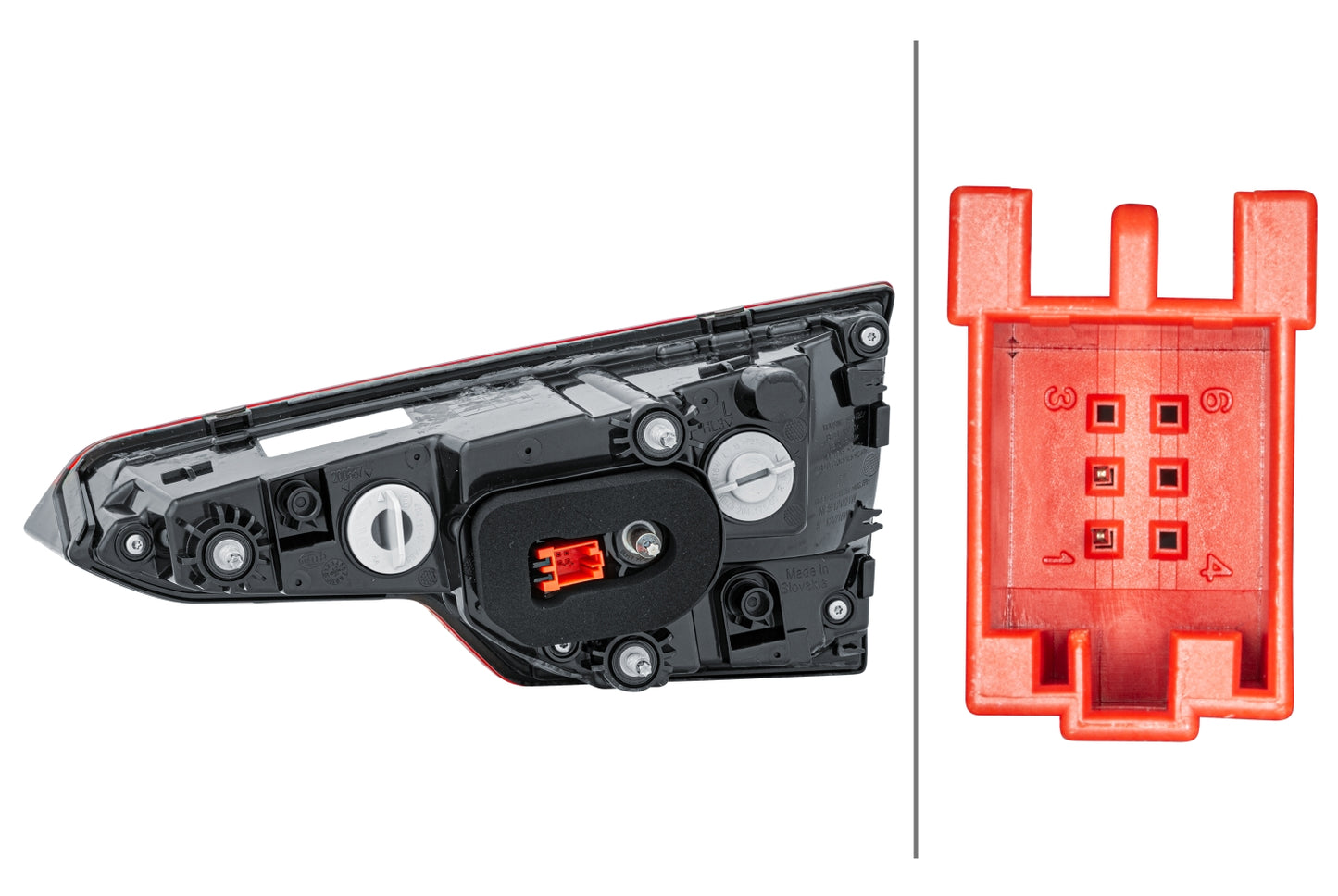 HELLA Rearlight - Bulb - Inner Section - left - for e.g. Audi A4 (8W2, 8WC, B9) 2SA012249-091