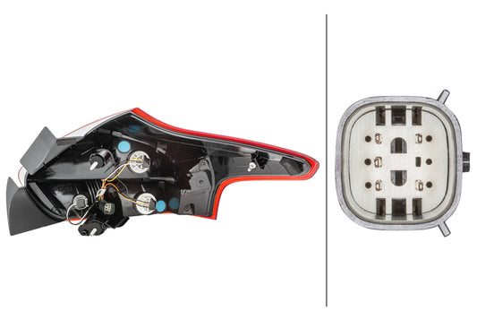 HELLA Rearlight - Bulb - left - for e.g. Ford Focus Iii 2VP354828-051