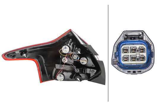 HELLA Rearlight - LED - right - for e.g. Ford Focus Iii 2VP354995-081