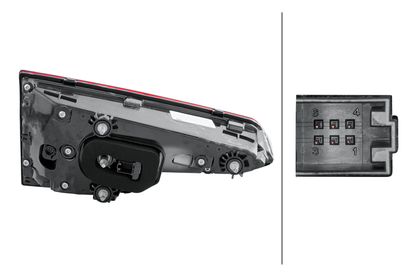 HELLA Rearlight - LED - Inner Section - right - for e.g. Audi A4 (8W2, 8WC, B9) 2SV012247-121