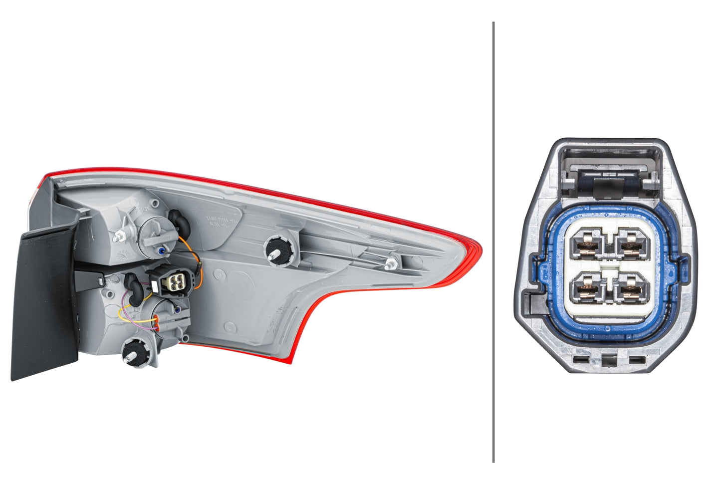 HELLA Rearlight - Bulb - Outer section - left - for e.g. Ford Focus III Turnier 2VA354995-111