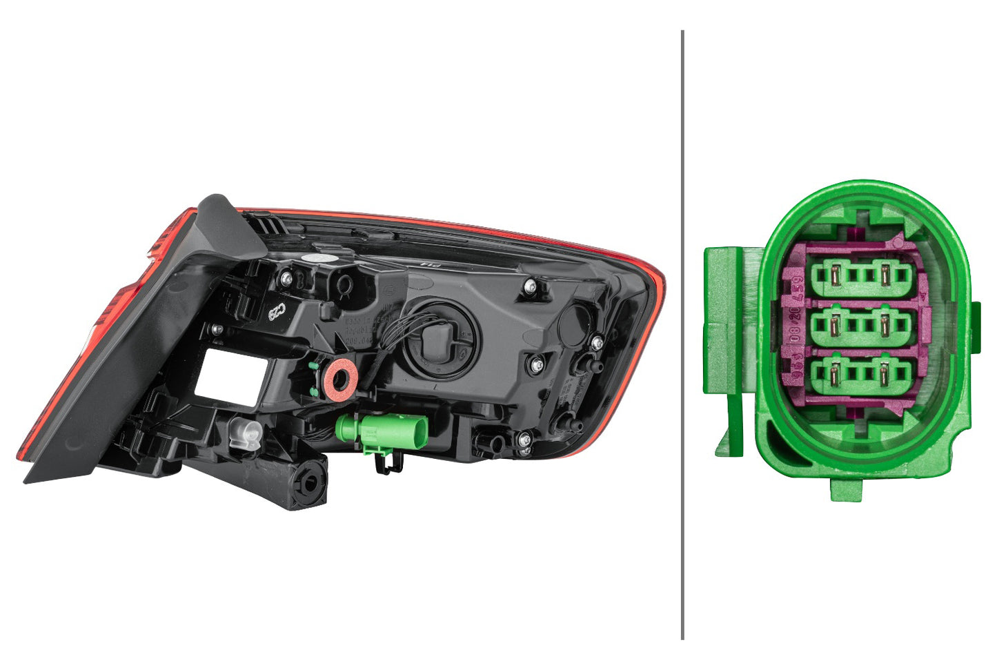 HELLA Rearlight - LED - Outer section - left - for e.g. Audi A3 Sportback (8VA, 8VF) 2SD012836-071