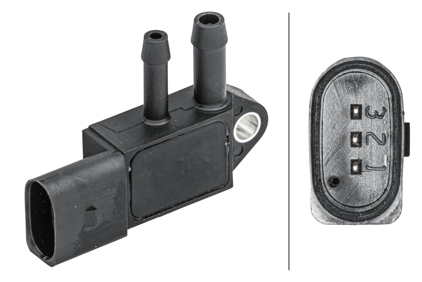 HELLA Sensor, exhaust pressure - 3-pin connector - Bolted 6PP009409-231
