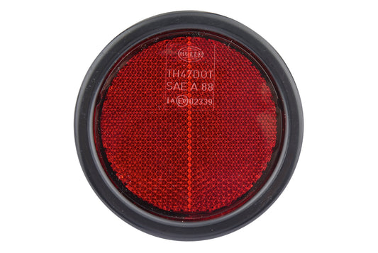HELLA Reflector - Lens Colour: Red - round - mounting/Bolted 8RA002016-121