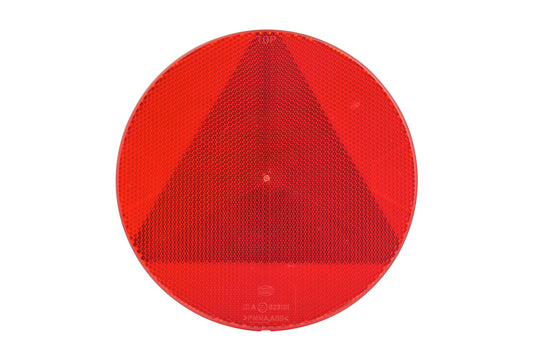 HELLA Reflector - Lens Colour: Red - round - Glued/mounting 8RA343220-007