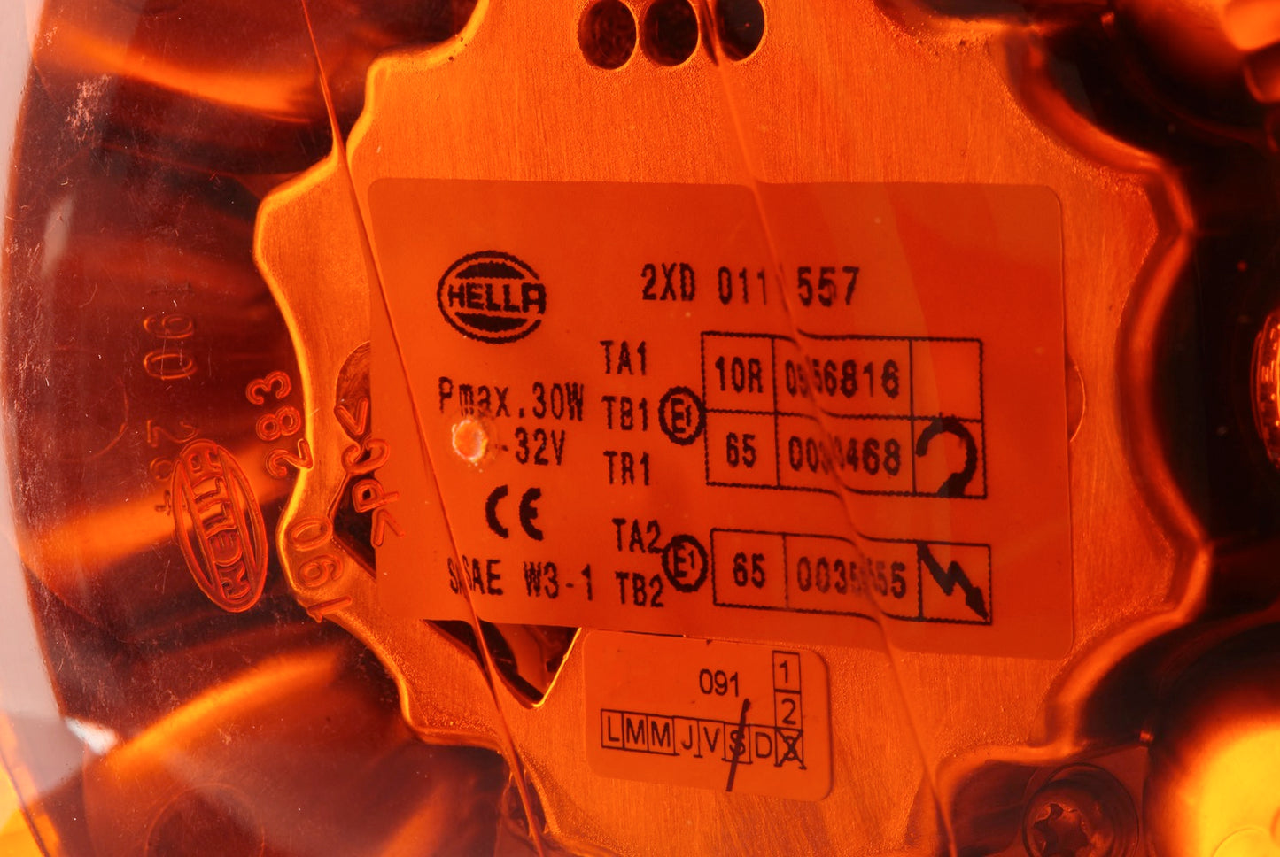 HELLA LED-Strobe-type Beacon - K-LED 2.0 F - 12/24V - yellow (amber) 2XD011557-811