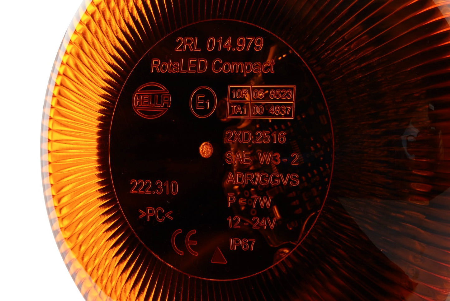 HELLA LED-Rotating Beacon - RotaLED Compact - 12/24V - yellow (amber) 2RL014979-011