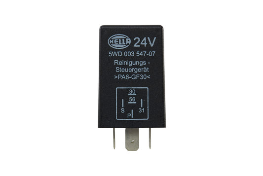 HELLA Relay, headlight cleaning - 24V - Number of connectors: 5 5WD003547-071
