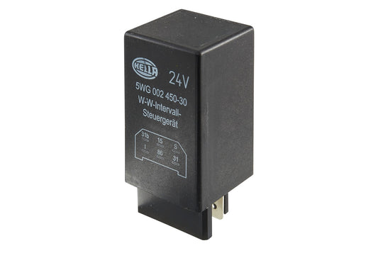 HELLA Relay, wipe/wash interval - 24V - 6-pin connector 5WG002450-301