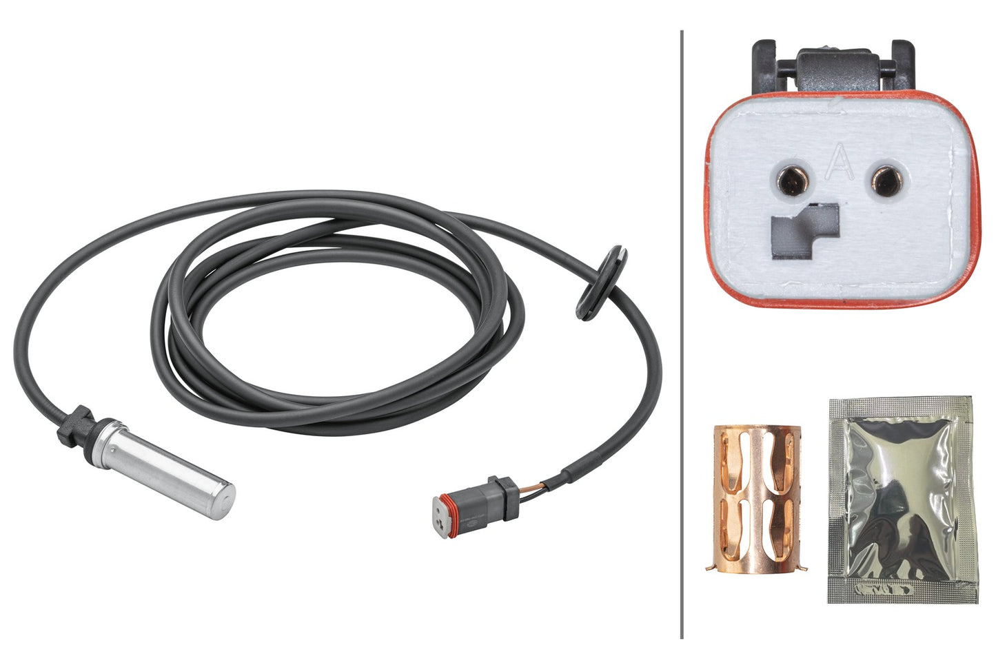 HELLA Sensor, wheel speed - 2-pin connector 6PU230048-061