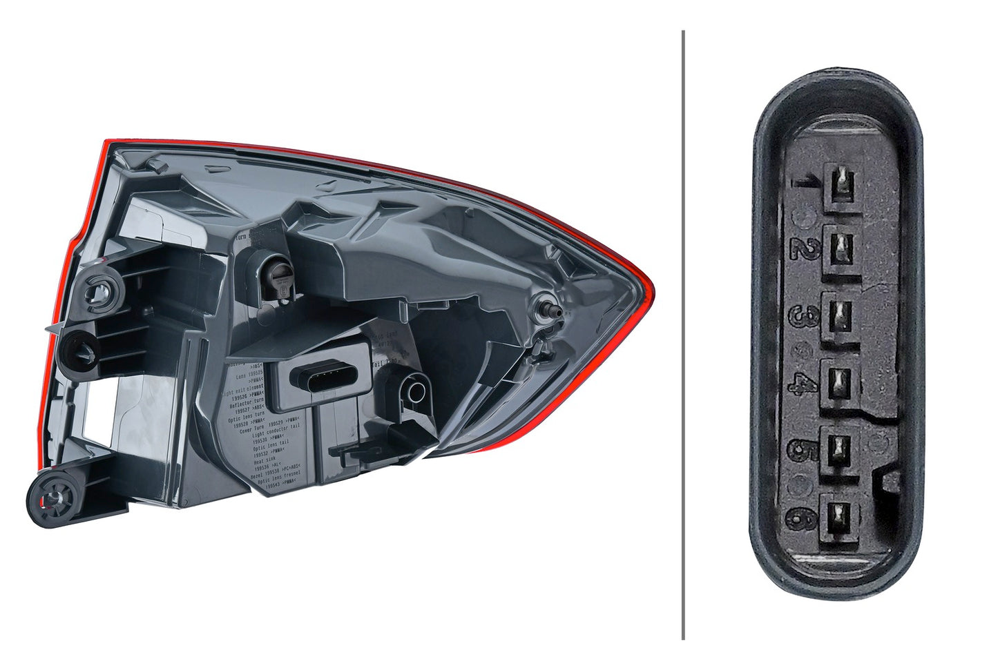 HELLA Rearlight - LED - Outer section - left - for e.g. BMW F30 LCI 2SD012147-411