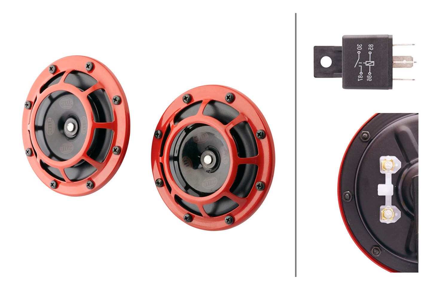HELLA Signal Horn - HELLA PERFORMANCE HORN B133 SET - 12V - 118dB(A) - Low Tone/High T 3AG003399-801