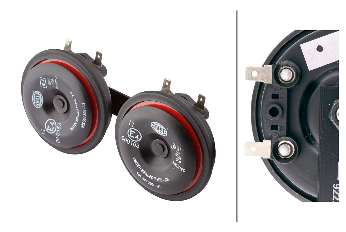 HELLA Signal Horn - HELLA STYLE HORN S90 SET - 12V - 111dB(A) - High Tone/Low Tone - Q 3AM922000-971