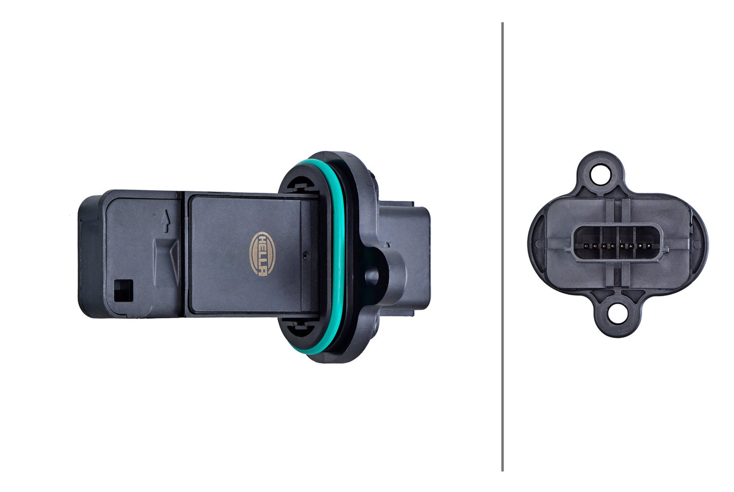 HELLA Mass Air Flow Sensor - 8-pin connector - Bolted - without housing 8ET358166-531