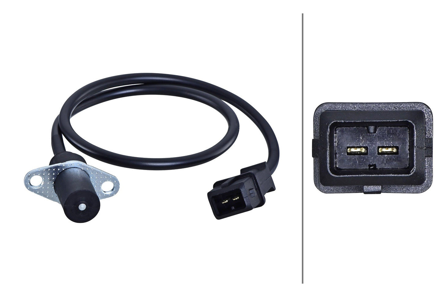 HELLA Sensor, crankshaft pulse - 2-pin connector - Bolted 6PU358191-081