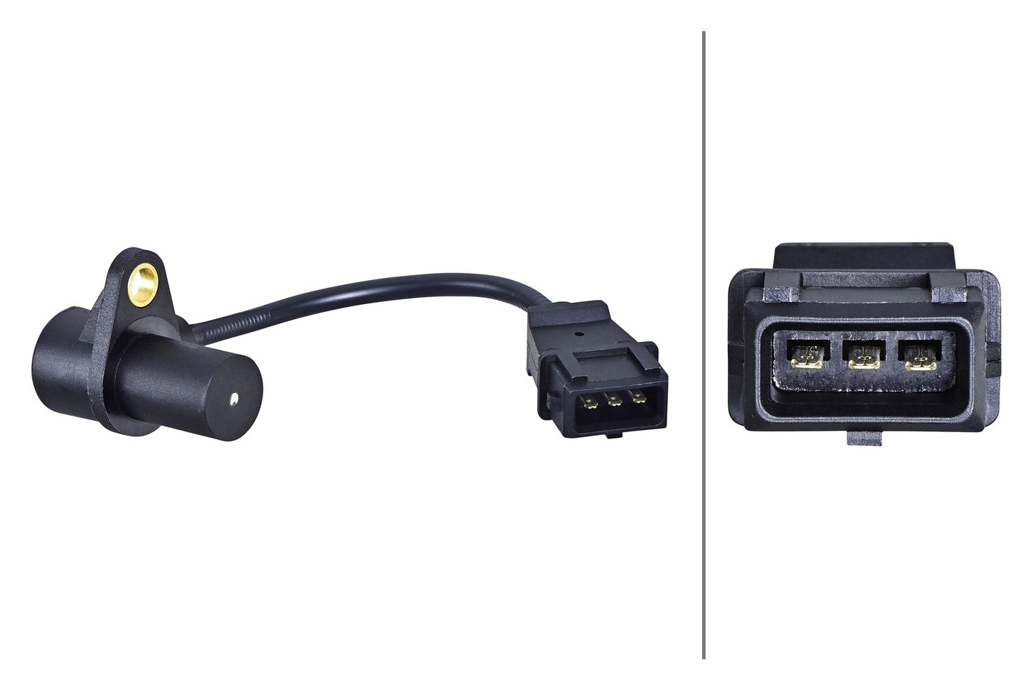 HELLA Sensor, crankshaft pulse - 3-pin connector - Bolted 6PU358191-251