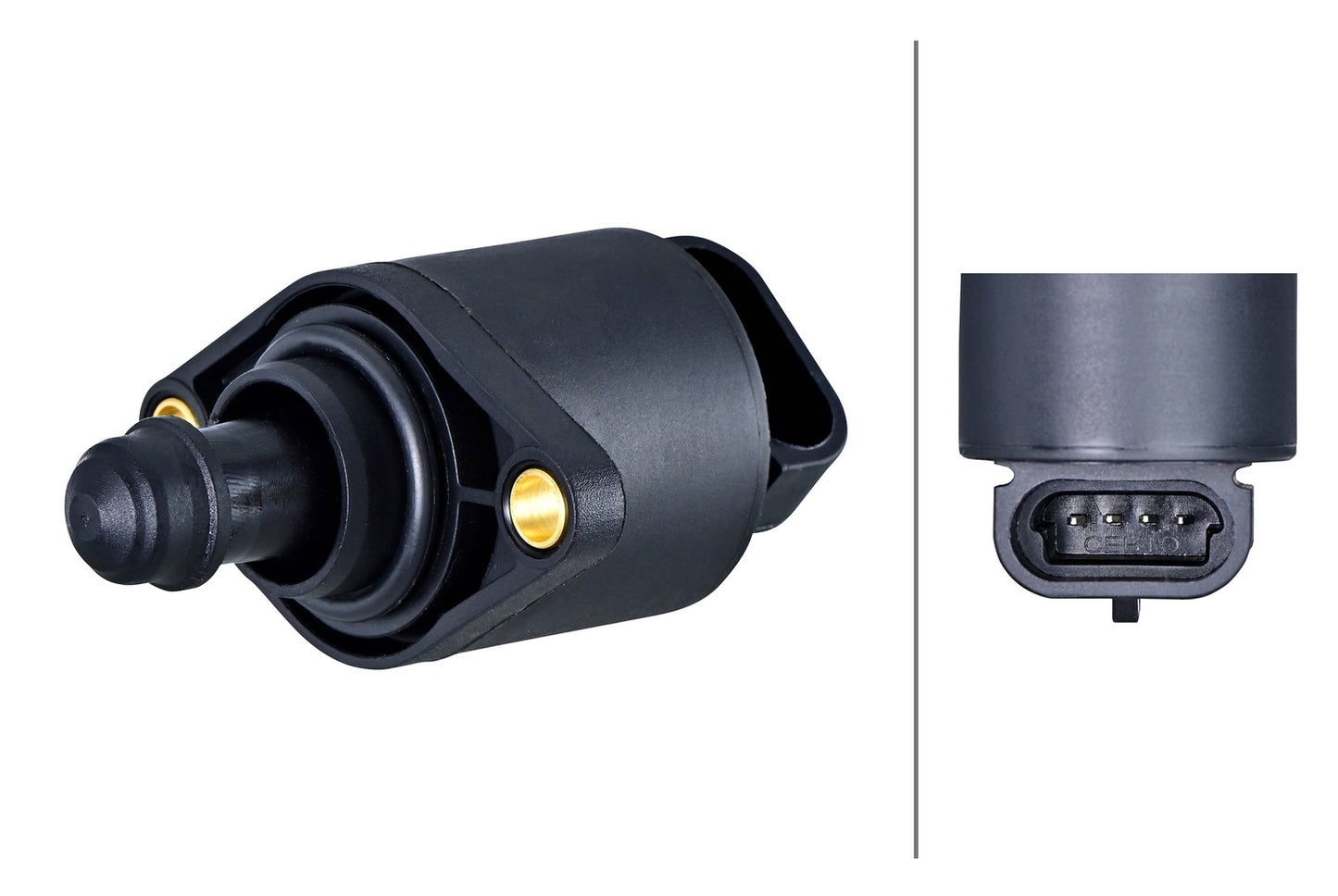 HELLA Idle Control Valve, air supply - 12V - 4-pin connector - Bolted - Electric - wit 6NW358192-031