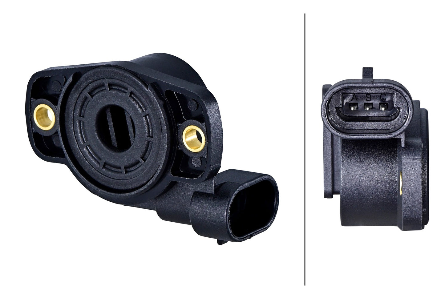 HELLA Sensor, throttle position - 12V - 3-pin connector 6PX008476-701