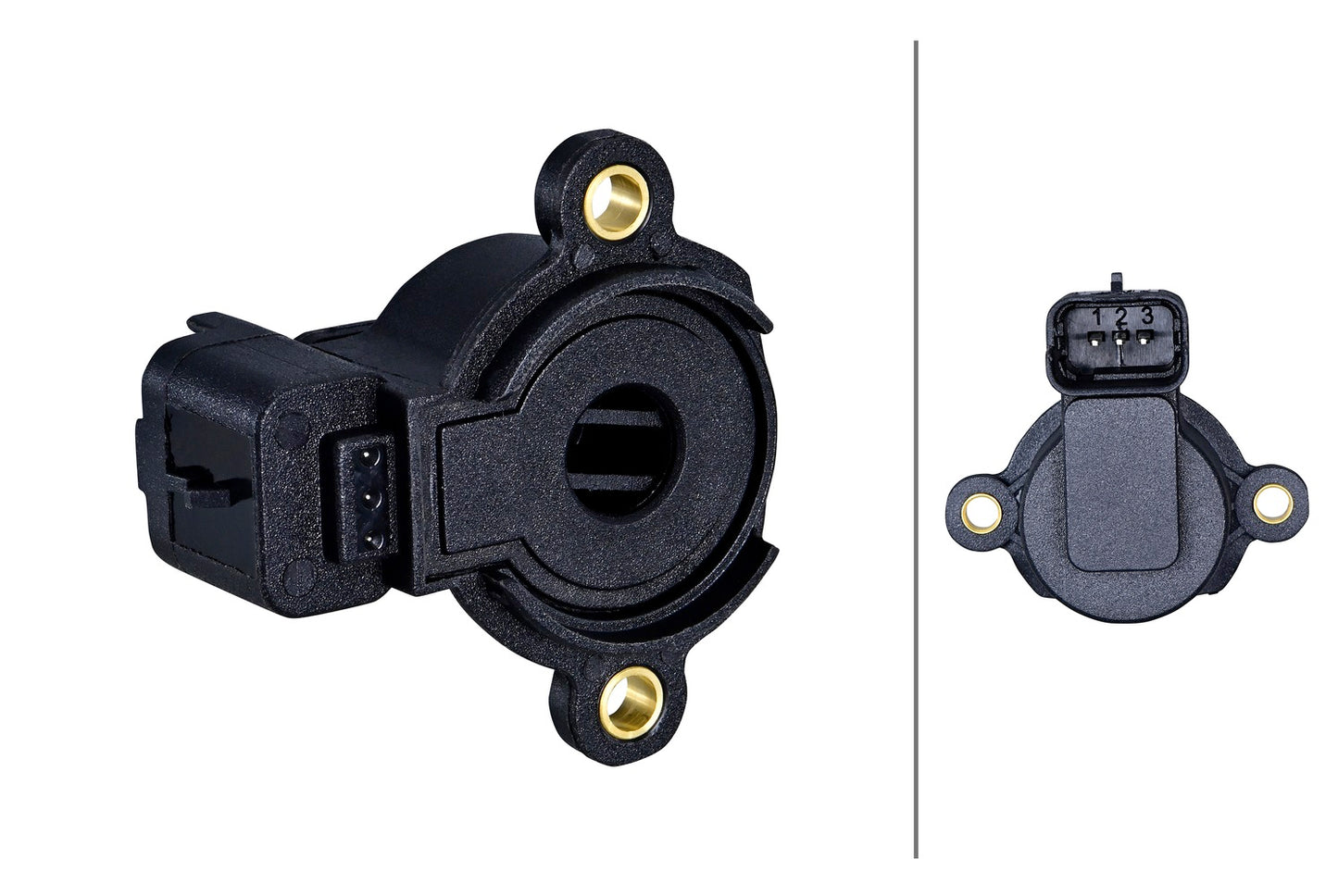 HELLA Sensor, throttle position - 12V - 3-pin connector 6PX008476-771