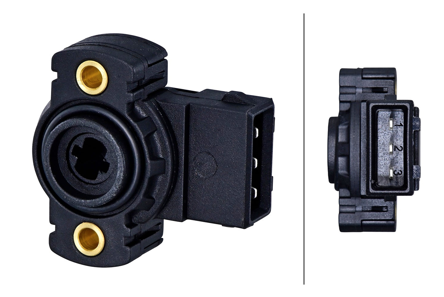 HELLA Sensor, throttle position - 12V - 3-pin connector 6PX008476-811