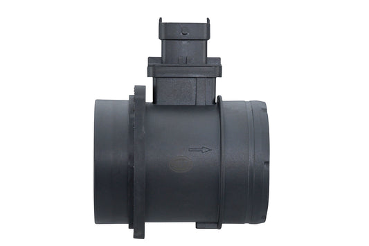 HELLA Mass Air Flow Sensor - 4-pin connector - Pipe-neck 8ET358166-621