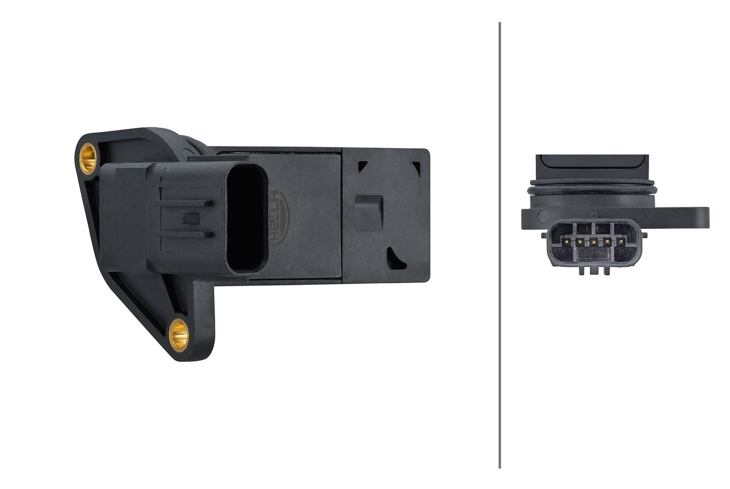 HELLA Mass Air Flow Sensor - 5-pin connector - Bolted - without housing 8ET358166-641