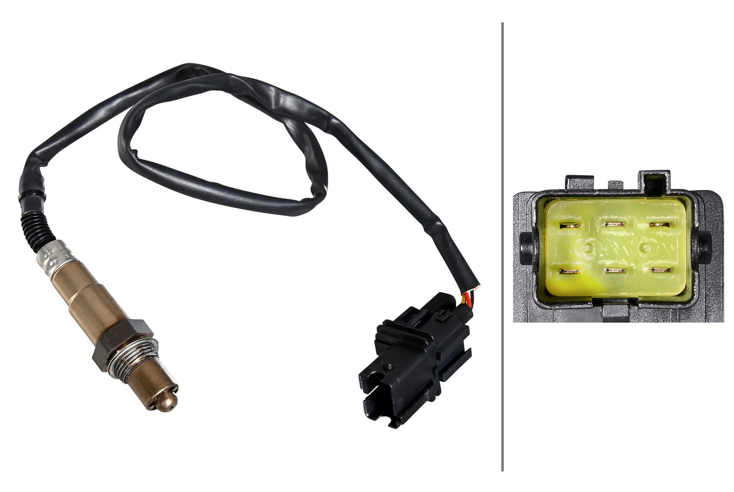 HELLA Oxygen sensor - 6-pin connector 6PA358221-391